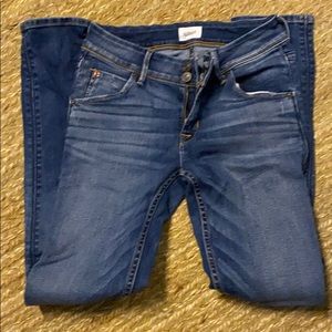 Hudson collin midrise skinny flap pocket jeans 25